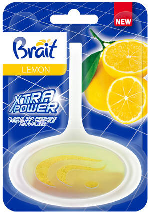 Brait Xtra Power Kostka toaletowa do WC w koszyku -  Lemon 40g