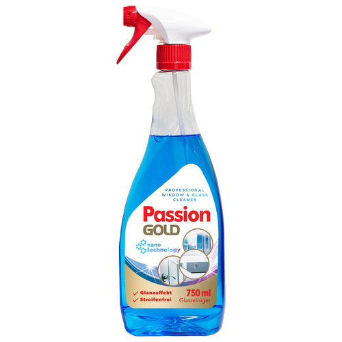 PASSION GOLD Płyn do mycia szyb z octem spirytusowym 750 ml - Niebieski