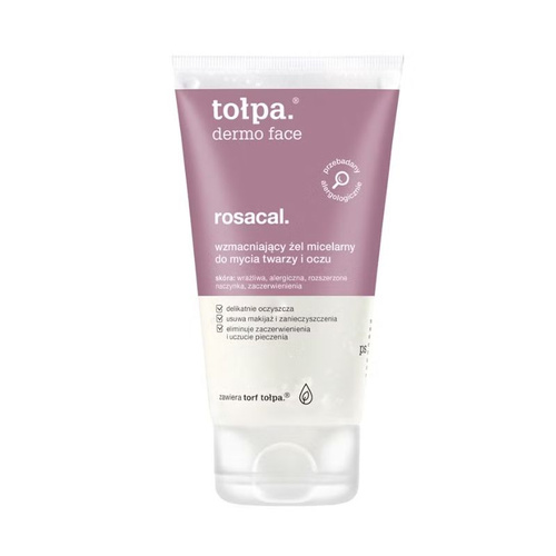 Tołpa dermo face rosacal. wzmacniający żel micelarny do mycia twarzy i oczu, 150 ml