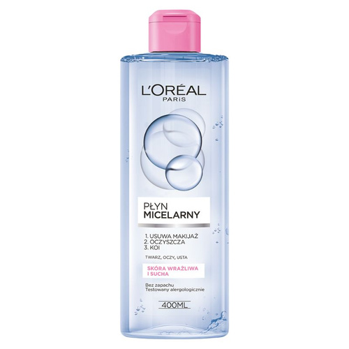 L'Oréal Paris Płyn Micelarny Skóra Wrażliwa i Sucha 400ml
