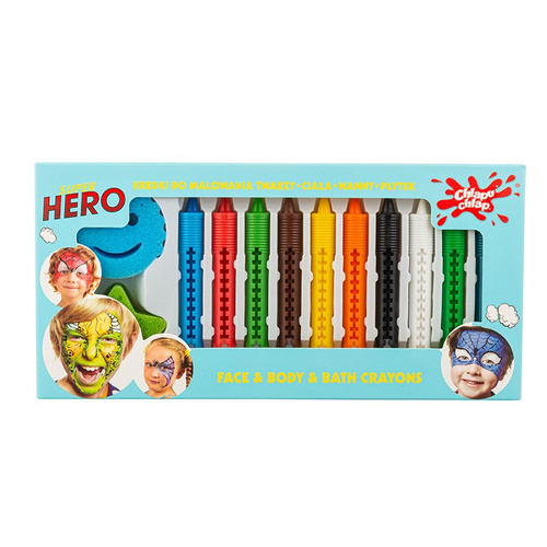 CHLAPU CHLAP Kredki do malowania twarzy i ciała - Super Hero - 10 sztuk