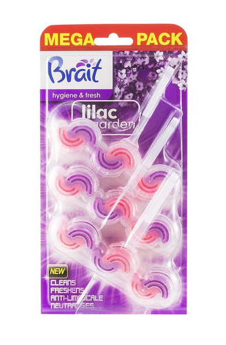 Brait Hygiene & Fresh Kostka toaletowa do WC 2-fazowa Lilac Garden-3x45g