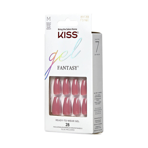 KISS Sztuczne Paznokcie Gel Fantasy - Letter To U (rozmiar M) 1op.(28szt)