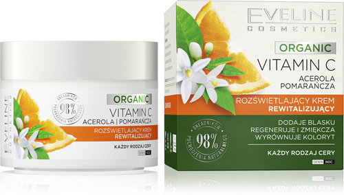 Eveline Organic Vitamin C Rozświetlający Krem rewitalizujący na dzień i noc - każdy rodzaj cery 50ml