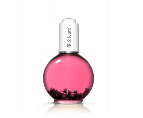 Silcare Oliwka do Paznokci i Skórek Raspberry Light Pink 75 ml z Kwiatkami