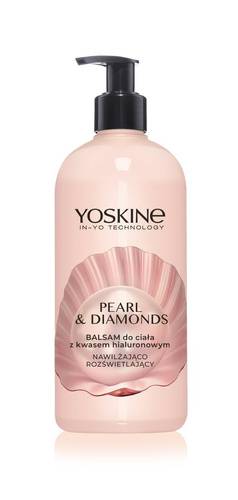 YOSKINE Pearl Diamonds Balsam do ciała z kwasem hialuronowym nawilżająco rozświetlający 400 ml