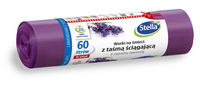 STELLA Worki na śmieci z taśmą ściągającą - zapach LAWENDY 60L-10szt.
