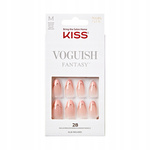 KISS Sztuczne paznokcie na klej Voguish Fantasy French, Pink French Tips, Medium, Almond Shape
