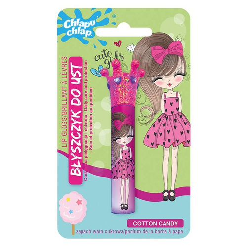 Błyszczyk do ust CHLAPU CHLAP z koroną Wata Cukrowa 1,8 ml