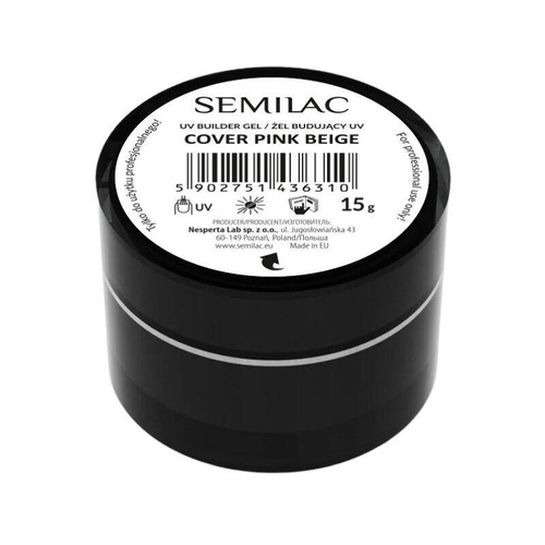 Semilac Żel Budujący Builder Gel Cover Pink Beige 15 g