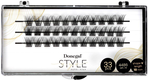 DONEGAL Sztuczne Rzęsy Kępki V-Eye Style 10 mm (4486)