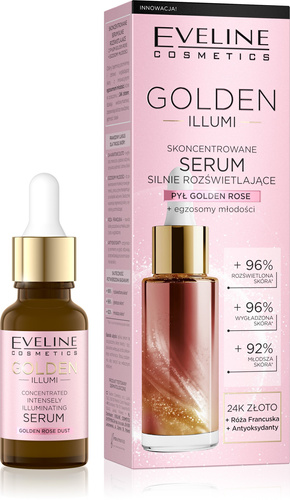 EVELINE Golden Illumi Serum Rozświetlające z Pyłem Golden Rose 18 ml