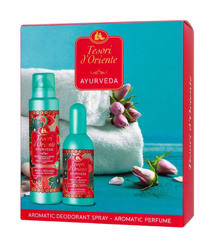 TESORI d`Oriente Zestaw prezentowy Ayurveda (Woda perfumowana 100 ml+Dezodorant w sprayu 150 ml)