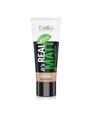 Delia Cosmetics It's Real Matt Podkład matujący odżywczo-nawilżający nr 106 Coffee 30ml