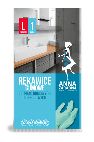 ANNA ZARADNA Rękawice gumowe rozmiar L - 1 para