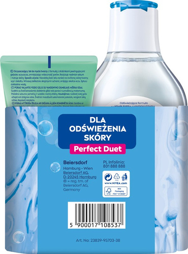 NIVEA ZESTAW DUO Płyn micelarny 400ml + Żel do twarzy