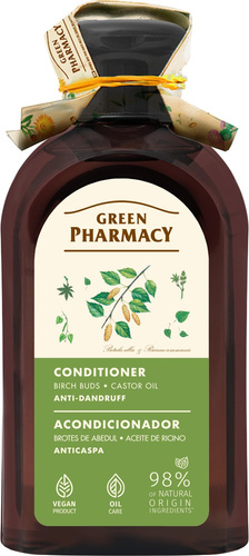 Green Pharmacy Odżywka Przeciwłupieżowa z Pąkami Brzozy i Olejem Rycynowym 300 ml