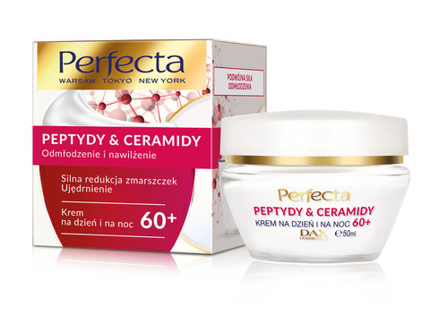 Perfecta Peptydy & Ceramidy 60+ Krem na dzień i noc Silna Redukcja zmarszczek i ujędrnienie 50ml