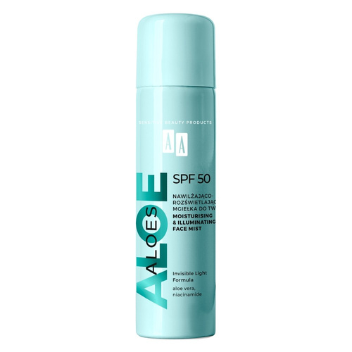 AA Cosmetics Aloesowa Mgiełka Nawilżająco-Rozświetlająca SPF50 - 100 ml