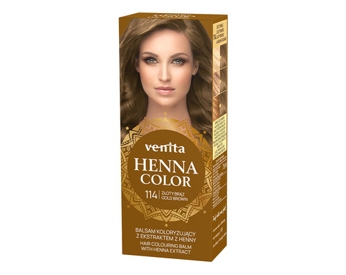 VENITA Henna Color Balsam koloryzujący z ekstraktem z Henny - 114 Złoty Brąz