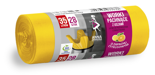 ANNA ZARADNA Worki na śmieci z uszami - zapach CYTRUSÓW 35L-28szt.