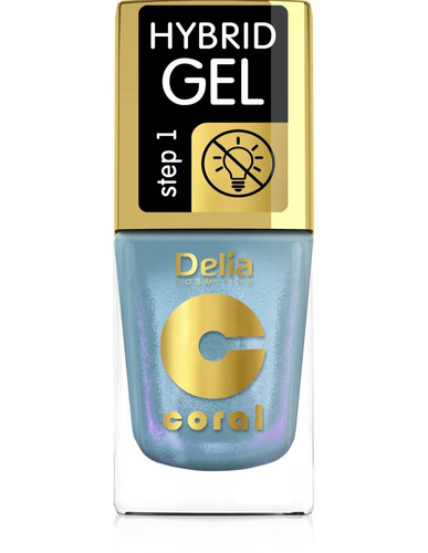 DELIA COSMETICS Coral Hybrid Gel Lakier hybrydowy do paznokci nr 111 - multirefleks (bez lampy) 11ml
