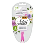 BIC Soleil Escape Maszynki do golenia dla kobiet 5 ostrzowe Róża & Magnolia -2szt