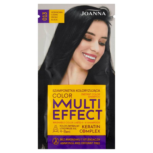 Joanna Multi Effect Color Keratin Complex Szamponetka 13 Hebanowa Czerń  35g