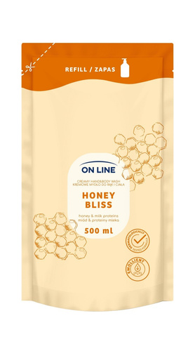 Kremowe mydło do rąk i ciała Miód & Proteiny Mleka - Zapas 500 ml