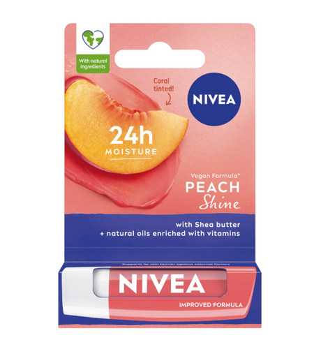 NIVEA Lip Care Pielęgnująca pomadka do ust Peach Shine 4.8 g