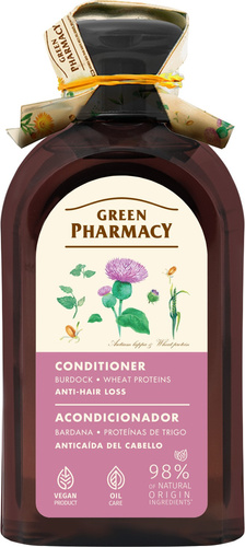Green Pharmacy - Odżywka przeciw wypadaniu włosów z Łopianem i Białkiem Pszenicy 300 ml