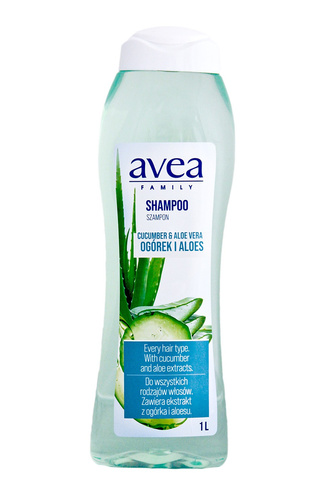 INTERS AVEA SZAMPON D/WŁ 1L ALOES I OGÓREK