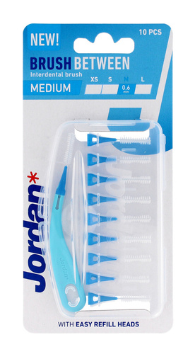 JORDAN Czyściki do przestrzeni międzyzębowych - M (medium) 0.6mm  1op.-10szt