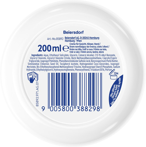 NIVEA Soft Daily UV Krem nawilżający SPF 15 do twarzy, ciała i rąk 200 ml