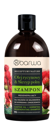 BARWA Szampon Regenerujący z Olejem Rycynowym i Skrzypem Polnym do Włosów Wypadających i Zniszczonych