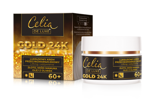 Celia Gold 24K Luksusowy Krem przeciwzmarszczkowy 60+ - lifting i odżywienie 50ml