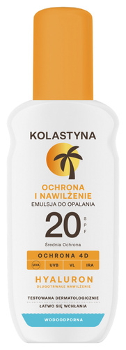 KOLASTYNA Emulsja do opalania SPF20 Spray 150 ml - Ochrona i nawilżenie
