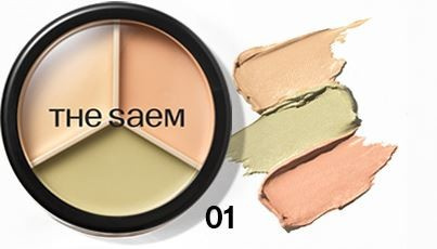 SAEM Triple Pot Korektor do Twarzy 01 Correct Beige