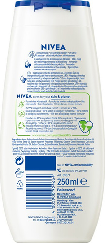 NIVEA Care Shower Żel pod prysznic Summer Happiness - Pomarańcza i Awokado, edycja limitowana, 250 ml