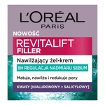 LOREAL Paris Revitalift Filler Żel-krem na dzień regulujący sebum z kwasem hialuronowym i salicylowym 50 ml