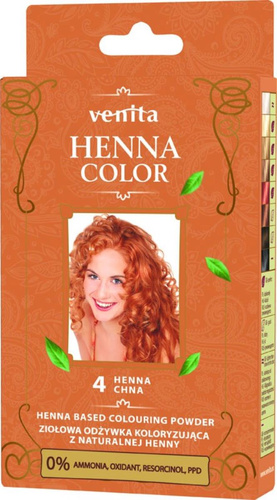 VENITA Henna Color Ziołowa Odżywka koloryzująca - 4 Chna