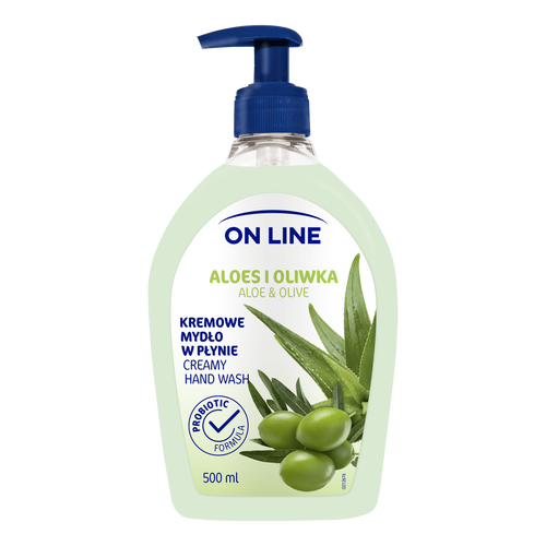 On Line Mydło kremowe w dozowniku Aloes i Oliwka  500ml