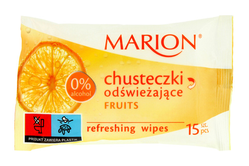 Marion Chusteczki odświeżające Fruitso zapachu owocowym -15szt