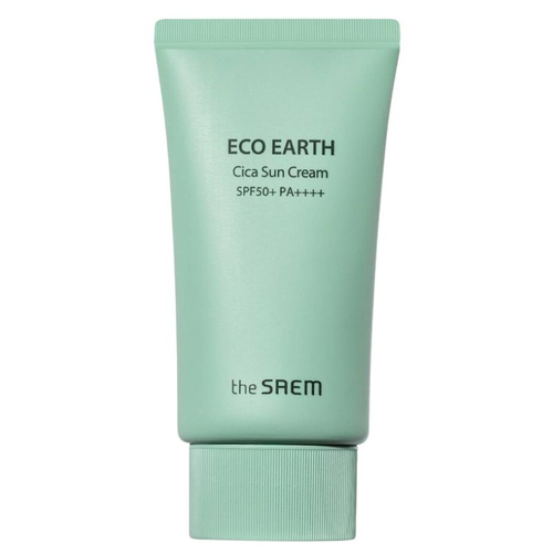 SAEM Eco Earth Cica Sun Cream Krem z filtrem przeciwsłonecznym skóra tłusta i mieszana SPF 50+