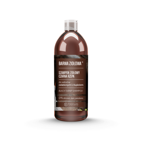 BARWA Ziołowa Szampon do włosów Czarna Rzepa - włosy osłabione i z łupieżem  480ml