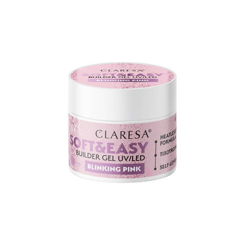 Claresa Żel budujący Soft&Easy Builder Blinking Pink 12 g