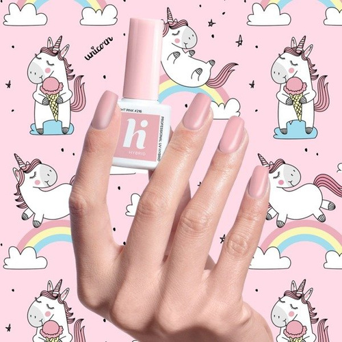 Hi Hybrid Lakier hybrydowy Unicorn nr 216 Light Pink  5ml