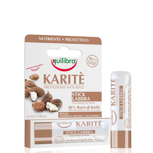 Equilibra Karite Ochronny Sztyft do ust z masłem Shea 5.5ml