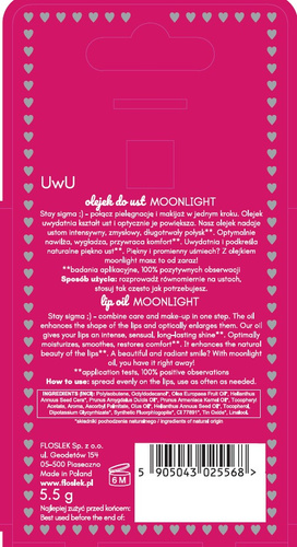 FLOSLEK Olejek do ust Moonlight 5,5 g - Nawilżający Błyszczyk do Ust