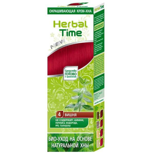 Herbal Time Henna do włosów naturalna 4 Wiśnia